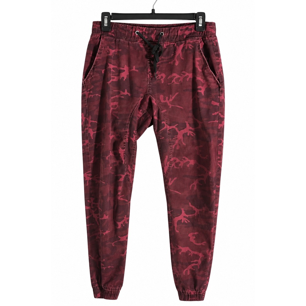 Ring of Fire M Oxblood Camo Jogger Pants Burgundy Streetwear Grunge Skater - Picture 2 of 5